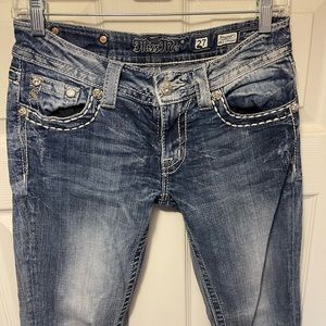 Miss me jeans, light wash, ankle straight , size 27